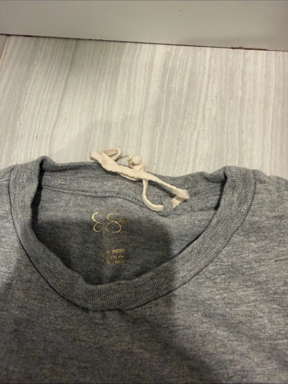 Jessica Simpson Grey Tee with Textured LOVE Detail